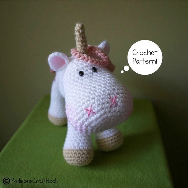 Patrón de ganchillo Amigurumi Unicornio - Luna