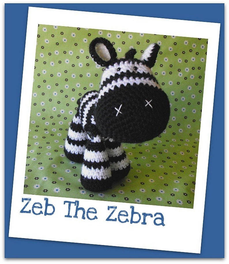 Crochet pattern Amigurumi zebra Zeb image 1