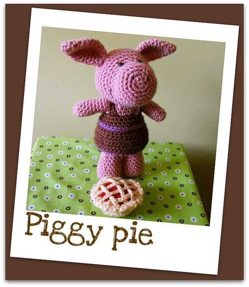 Piggy pie amigurumi crochet pdf pattern image 1