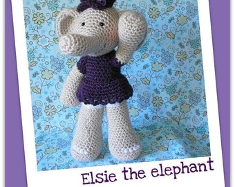 Crochet pattern Amigurumi elephant - Elsie