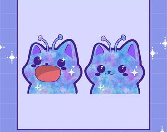 Alien Galaxy Cat PNGTuber | Digital Download  | Stream Assets