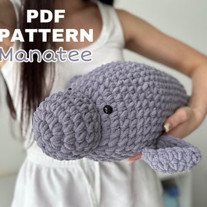 Realistic Manatee Crochet Pattern, Manatee Amigurumi Pattern in English, Sea Animals Crochet Pattern, Seal Crochet Pattern
