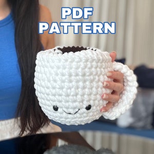Wzór szydełkowy Amigurumi z filiżanką kawy: przyjazny dla początkujących (wzór PDF)