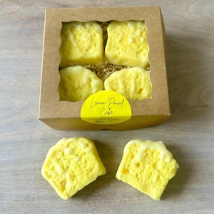 Lemon Pound Cake Soy Wax Melts – Bakery Dessert Wax Tart Gift Box, 4 Count