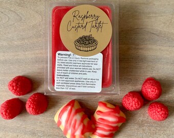 Raspberry Custard Tartlet Soy Wax Melts – Gourmand Bakery Home Fragrance – 6-Pack Cubes
