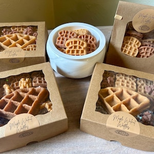 Maple Walnut Waffle Wax Melts – Bakery Scented Soy Melts – Fall Wax Melt Gifts – Waffle Wax Embeds – Handmade Bakery Melts - Foodie Gift