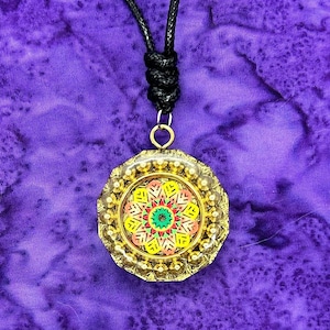 Mandala Brass Orgonite Pendant
