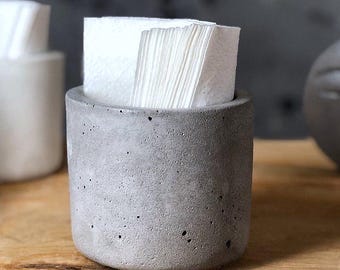 Concrete Napkin Holder | Modern Minimalist Table Decor | Eco Cement Napkin Stand | Custom Color Option