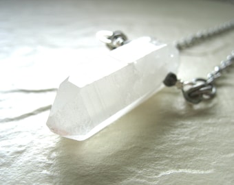 Quartz Crystal Point Gemstone Necklace Jewelry Handmade in USA