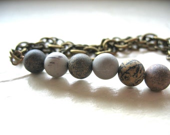 Jasper Gemstone Handmade Bracelet Jewelry, Made in USA