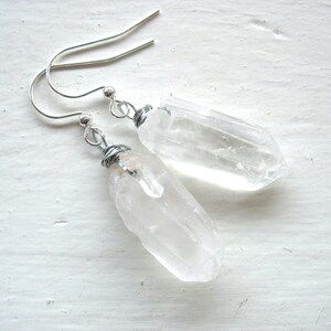 Quartz Crystal Point Gemstone Earrings Jewelry Handmade in USA image 5