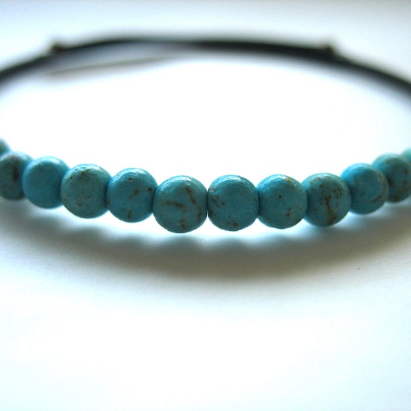 Turquoise Bracelet, Magnesite Bracelet, Magnesite, Turquoise, Turquoise Magnesite Jewelry, Handmade Stone Cuff Bracelet, Gemstone Jewelry