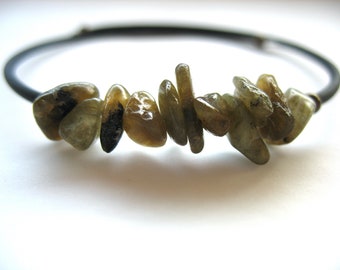 Labradorite Gemstone Bracelet Jewelry Handmade in USA