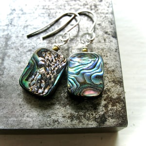 Paua Shell Earrings Abalone Shell Jewelry Handmade in USA