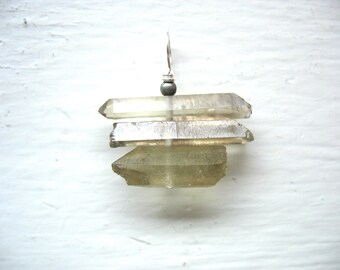 Smoky Quartz Crystal gemstone Pendant Necklace Jewelry Handmade in USA