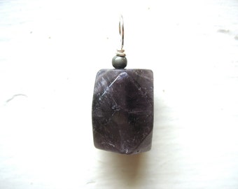 Amethyst Crystal Gemstone Pendant Necklace Jewelry Birthstone Made in the USA