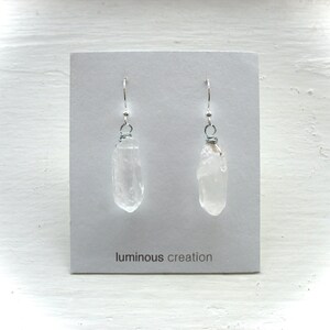 Quartz Crystal Point Gemstone Earrings Jewelry Handmade in USA image 9