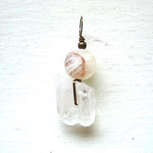 Quartz Crystal Agate Pendant Necklace Jewelry Handmade in USA