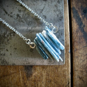 Blue Kyanite Gemstone Necklace Jewelry Handmade in USA