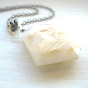 Pink Peruvian Opal Gemstone Pendant Necklace Jewelry Handmade in USA