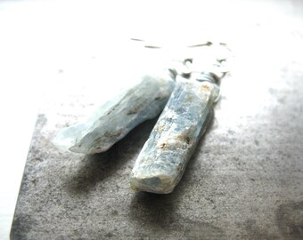 Blue Kyanite Gemstone Earrings Jewelry Handmade in USA