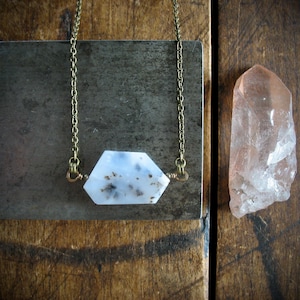 Pink Peruvian Opal Gemstone Pendant Necklace Jewelry Handmade In the USA
