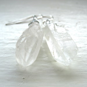 Quartz Crystal Point Gemstone Earrings Jewelry Handmade in USA image 2