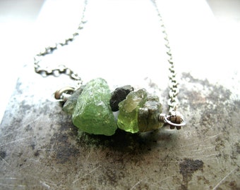 Green Kyanite Gemstone Necklace Jewelry Made in USA