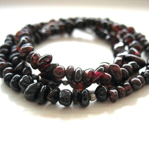 Garnet Necklace, Garnet, Garnet Jewelry, Gemstone Necklace, Birthstone Jewelry, Statement Strand Necklace, handmade jewelry, Made in USA image 3