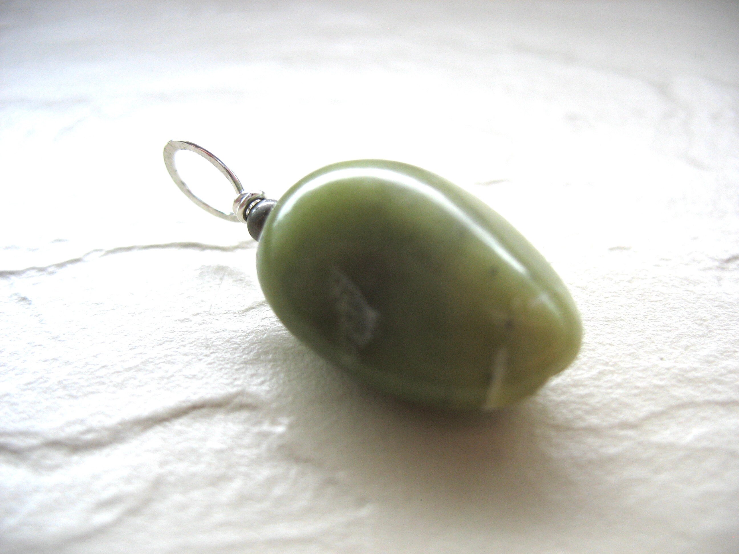 Serpentine Green Serpentine Stone Pendant Necklace Jewelry Etsy