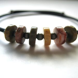 Jasper Gemstone Cuff Bracelet Jewelry Handmade in USA