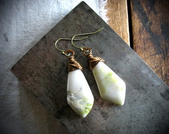 Jasper Stone Earrings Handmade Jewelry Made in USA