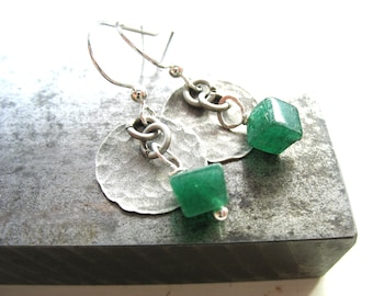 Green Aventurine Gemstone Earrings Jewelry Handmade in USA