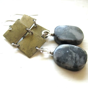 Jasper Earrings, Jasper Dangle Drop Earrings, Stone Earrings, Jasper Jewelry, Made in the USA