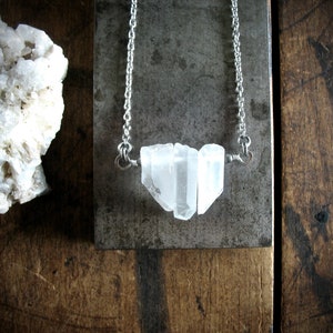 Quartz Crystal Point Gemstone Pendant Necklace Jewelry Handmade in USA
