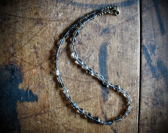 Smoky Quartz Gemstone Beaded Strand Necklace Jewelry Made in the USA