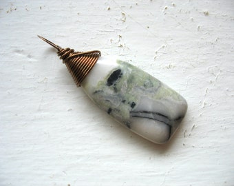 Jasper Gemstone Pendant Necklace Jewelry Made in USA