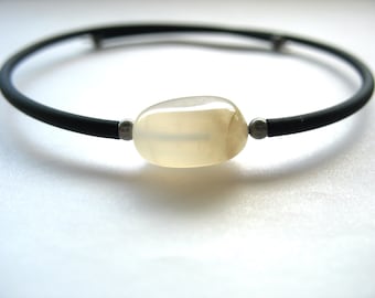 Moonstone Gemstone Bracelet Jewelry Handmade in USA