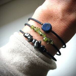 Lapis Lazuli Gemstone Cuff Bracelet Jewelry Handmade in USA image 10