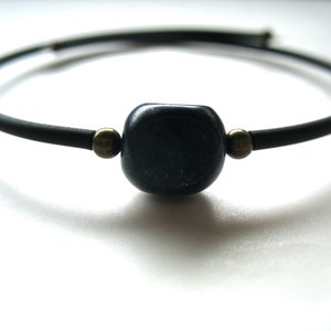 Lapis Lazuli Gemstone Cuff Bracelet Jewelry Handmade in USA