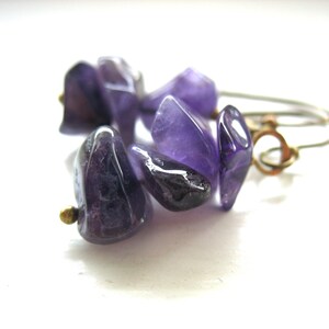Amethyst Gemstone Earrings Jewelry Handmade in USA