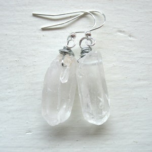 Quartz Crystal Point Gemstone Earrings Jewelry Handmade in USA image 6