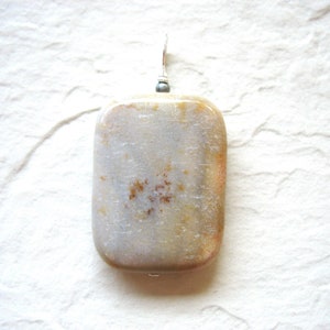 Fossilized Coral Gemstone Pendant Necklace Jewelry Handmade in the USA