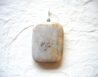 Fossilized Coral Gemstone Pendant Necklace Jewelry Handmade in the USA