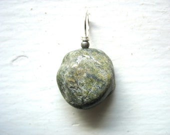 Green Jasper Gemstone Pendant Necklace Jewelry Made in USA