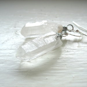 Quartz Crystal Point Gemstone Earrings Jewelry Handmade in USA image 4