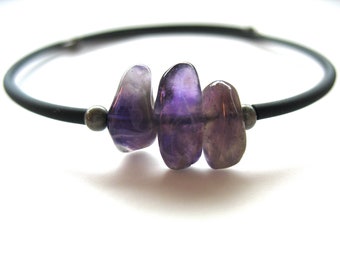 Amethyst Bracelet, Amethyst Stone Bounce Back Bracelet, Handmade Amethyst Jewelry, Amethyst Bracelet