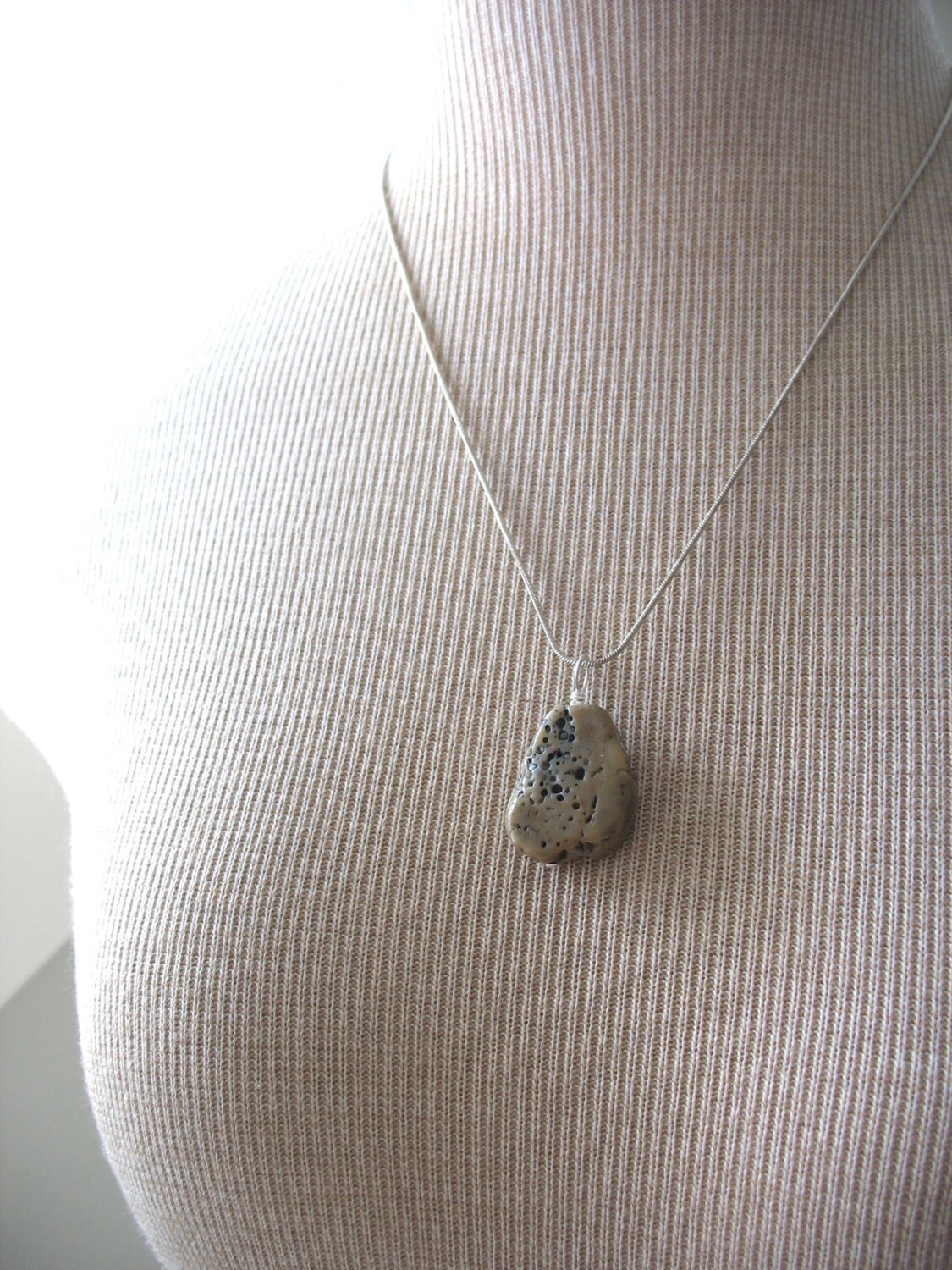 Coral Pendant Bamboo Coral Stone Pendant Necklace Handmade Etsy