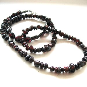 Garnet Necklace, Garnet, Garnet Jewelry, Gemstone Necklace, Birthstone Jewelry, Statement Strand Necklace, handmade jewelry, Made in USA image 5