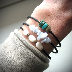 Magnesite Gemstone Bracelet Jewelry luminous creation made in USA image 8